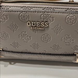 GUESS Embossed Gray Crossbody